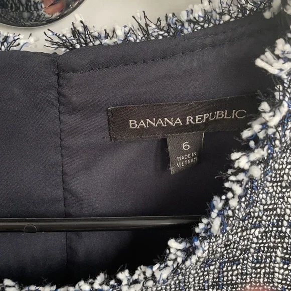 Banana republic shift dress blue Chanel style size 6 - Picture 5 of 8